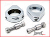 Harley Davidson Fork Mount Turn Signal Relocation Chrome Brackets - 41mm