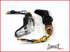Black Mini Aero LED Turn Signals / Indicators - Small & Bright