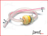 Clear 4mm Silicone Fuel Line Hose & Magnetic Filter - Length 15" (40cm)
