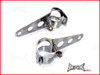 Chrome Adjustable Universal Headlight Brackets - Fits 32mm-40mm