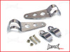 Chrome Adjustable Universal Headlight Brackets - Fits 32mm-40mm