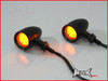 Black Alloy LED Custom Turn Signals / Indicators - Smoked Lense