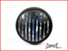 7.7 INCH Matte Black Prison Bar Grill Metal Headlight - H4 / 55w Halogen Sealed Beam