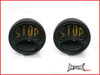 Pair Of Black Vintage Ford "STOP" Universal Stop / Tail Lights - Bulb Type