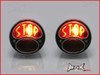 Pair Of Chrome Vintage Ford "STOP" Universal Stop / Tail Lights - Bulb Type