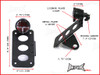 Black Side Axle Mount Miller Replica LED "Stop" Tail Light