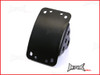 Black Curved Side Axle Mount License Plate Holder - 3/4" (20mm)