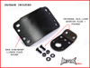 Black Curved Side Axle Mount License Plate Holder - 3/4" (20mm)