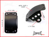 Black Curved Side Axle Mount License Plate Holder - 3/4" (20mm)