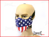 American Flag Bikers Face Mask - PU Leather