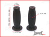 Brown Barrel Cafe Racer Style Hand Grips - 7/8" (22mm)