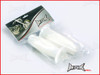 White Barrel Cafe Racer Style Hand Grips - 7/8" (22mm)