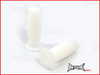 White Barrel Cafe Racer Style Hand Grips - 7/8" (22mm)