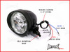 5 INCH Matte Black Bottom Mount Custom Headlight - 55w