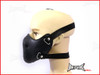 Black Plain Bikers Face Mask - PU Leather