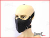 Black Plain Bikers Face Mask - PU Leather