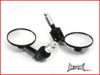 Pair Of Black Round Aluminiun Folding Bar End Mirrors