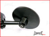 Pair Of Black Round Aluminiun Folding Bar End Mirrors