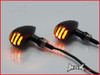 Black Alloy Custom Bird Cage Turn Signals / Indicators