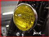 4.75 INCH Chrome Bates Style Metal Headlight - Yellow Lense