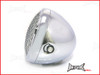 7.7 INCH Chrome Mesh Grill Metal Headlight - H4 / 55w Halogen Sealed Beam