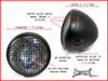 7.7 INCH Matte Black Mesh Grill Metal Headlight - H4 / 55w Halogen Sealed Beam