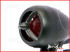 Matte Black Aluminium Mini Custom LED Stop / Tail Light - Red Lense