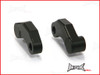 Black CNC Machined Billet Aluminium Mirror Risers / Extenders - 2 x RH M10 Thread