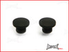 Black CNC Machined Billet Aluminium Threaded Mirror Block Off Plugs - 2 x M10 RH Threads
