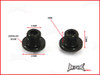 Black CNC Machined Billet Aluminium Threaded Mirror Block Off Plugs - 2 x M10 RH Threads