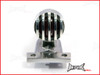 Polished Aluminium Mini Prison Grill LED Stop / Tail Light - Red Lense