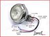 5.5 INCH Polished Aluminium Vintage Style Bottom Mount Headlight - 12v / 35w