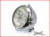 5.5 INCH Polished Aluminium Vintage Style Bottom Mount Headlight - 12v / 35w