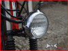 5.5 INCH Polished Aluminium Vintage Style Bottom Mount Headlight - 12v / 35w