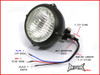 5.5 INCH Matte Black Aluminium Vintage Style Bottom Mount Headlight - 12v / 35w