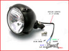 6.7 INCH Matte Black Aluminium Vintage Style Bottom Mount Headlight - 12v / 55w