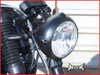 6.7 INCH Matte Black Aluminium Vintage Style Bottom Mount Headlight - 12v / 55w