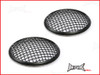 7 INCH Matte Black Mesh Grill Metal Headlight Covers - Pair