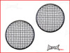 7 INCH Matte Black Mesh Grill Metal Headlight Covers - Pair