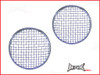 7 INCH Chrome Mesh Grill Metal Headlight Covers - Pair