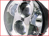 5 3/4"  High Quality LED Quad Projector Headlight Insert - Chrome Face
