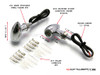 MAX Chubby Chrome Machined Aluminium Micro LED Indicators / Turn Signals