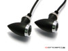 MAX Chubby Matte Black + Chrome Machined Aluminium Micro LED Indicators / Turn Signals