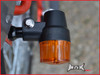 Black Alloy Retro LED Turn Signals / Indicators - Amber Lense