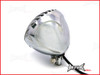 4.5 INCH Polished Alloy Scalloped Vintage Grill Headlight - 12v / 35w