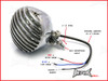 4.5 INCH Polished Alloy Scalloped Vintage Grill Headlight - 12v / 35w