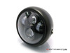 6 INCH Matte Black Quad LED Projector Cafe Racer Metal Headlight