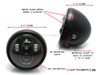 6 INCH Matte Black Quad LED Projector Cafe Racer Metal Headlight
