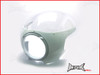 White Cafe Racer Drag Racer Headlight Fairing + Clear Windshield 