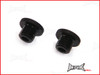 Black CNC Machined Billet Aluminium Threaded Mirror Block Off Plugs - 2 x M8 RH Threads
